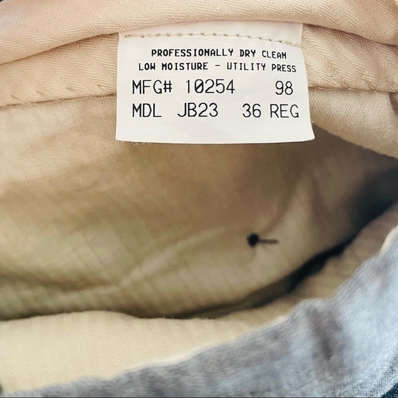 Authentic BURBERRY London Gray Flat Front Tailored Fit Men’s Dress Pants - Picture 5 of 5